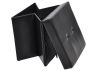 Pouf de rangement cube coffre tabouret  noir