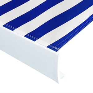 STORE BANNE coffre intégral 4.5 x 3 M motorisé, blanc, bleu