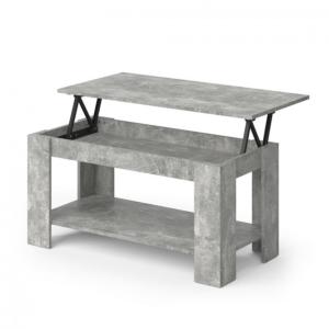TABLE basse gris béton, 100 cm, plateau relevable, GALION