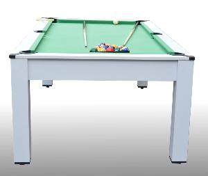 BILLARD anglais/français/ping-pong, blanche avec plateau table, 215 cm