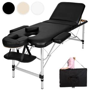 TABLE massage, aluminium, pliante, noir