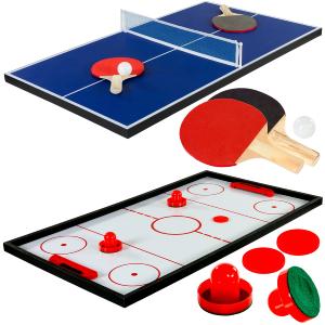 TABLE multi-jeux, 4 coloris, 15 en 1, marron