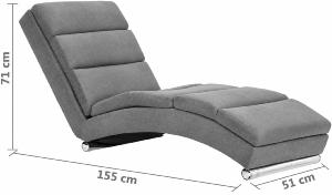 CHAISE longue ergonomique d'intérieur, simili cuir, 5 coloris