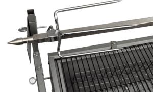 BARBECUE RÔTISSOIRE, avec tournebroche électrique, INOX