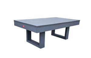 Table BILLARD/ping-pong, XXL 230 cm, gris, avec plateau salle à manger.