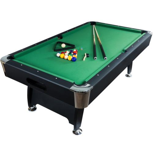 BILLARD type PRO, 245 cm, Bois noir, tapis vert