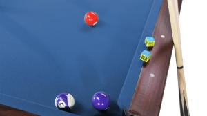 BILLARD type PRO 6 Ft, marron, tapis bleu
