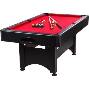 BILLARD type PRO 6 Ft, Noir, tapis rouge