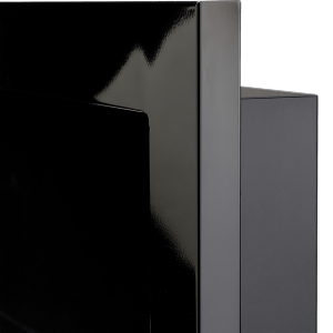 CHEMINEE ETHANOL inox, 120 cm, noir brillant, modèle NEVADA