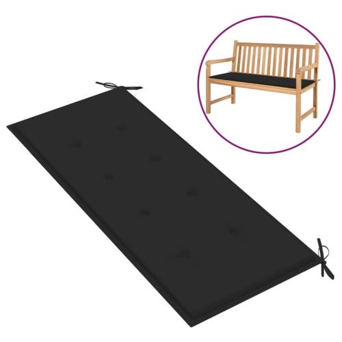 COUSSINS pour banc de jardin 120 cm, noir