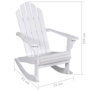 Fauteuil à bascule ALABAMA, rocking Chair bois blanc
