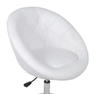 Fauteuil lounge rétro capitonné, blanc ou noir