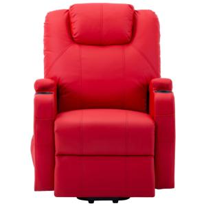 FAUTEUIL massant et chauffant, électrique en cuir rouge, modèle REDCOOL1