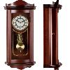 HORLOGE, pendule murale, 63 cm, style ancien acajou.