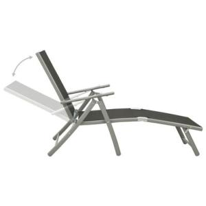 SALON de JARDIN  en ALUMINIUM - 6 chaises + 1 chaise longue