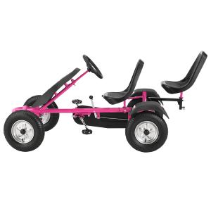 KART VOITURE à pédales 190 cm, vert ou rose