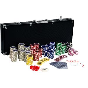 MALLETTE aluminium POKER, 500 jetons et accessoires