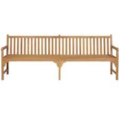 Banc de jardin 240 cm, teck massif