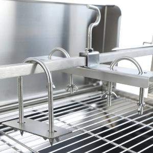 Barbecue Rotissoire tournebroche inox mobile – Cuisson agneau et grandes pièces