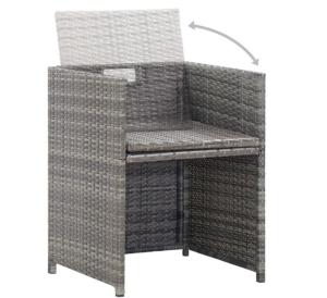 Salon de jardin résine tressée gris, LUXE, 12 fauteuils, modèle RIO