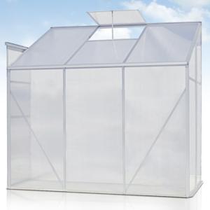 Serre de jardin 2,3 m² -  abri adossable en polycarbonate aluminium