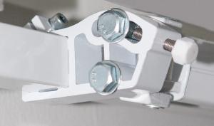 STORE BANNE 6 x 3 mètres, motorisé, gris/blanc