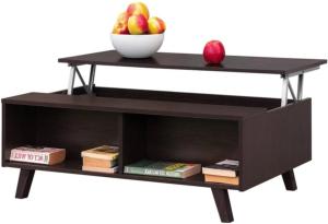 TABLE basse, 100 x 65 cm, plateau relevable, Wengué, modèle THALES