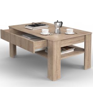 TABLE basse design, aspect chêne, modèle Kiel