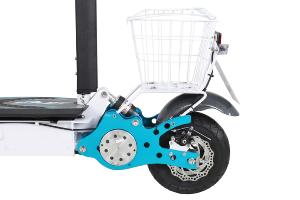 TROTTINETTE électrique de luxe, complète 800 W, bleu/blanc