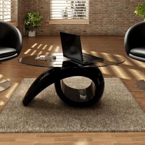 TABLE basse 115 cm, fibre de verre, noir ou blanc