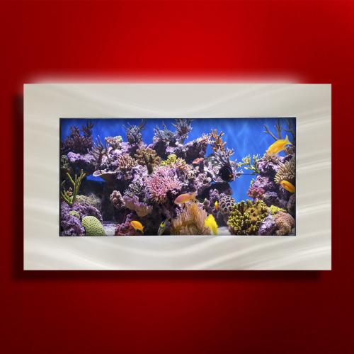 AQUARIUM mural 115x58x11 cm, design, alu/verre