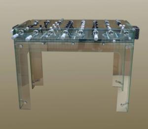 Baby-Foot Design CRYSTAL 90 en Verre Trempé – 90 kg – Barres Télescopiques