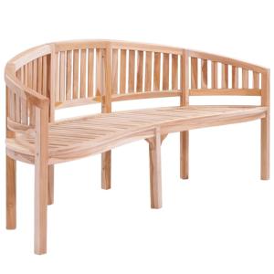 Banc de jardin 200 cm, demi cercle en teck massif