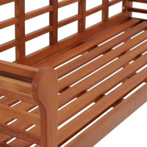 Banc de jardin design 135 cm, en eucalyptus