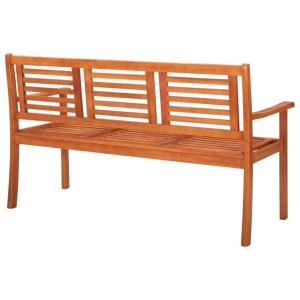 Banc de jardin en bois massif eucalyptus, 3 personnes