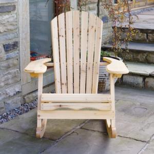 Fauteuil à bascule ALABAMA, type rocking Chair en bois 