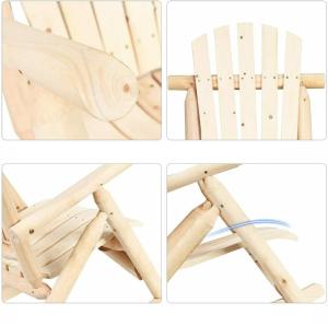 ROCKING-CHAIR en rondins de pin massif naturel