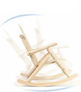 ROCKING-CHAIR en rondins de pin massif naturel