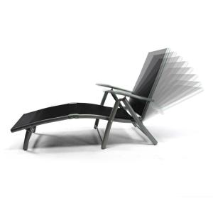 CHAISE longue, transat, pliable en aluminium