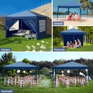 CHAPITEAU pliant 3 x 3 m, aluminium, 5 coloris