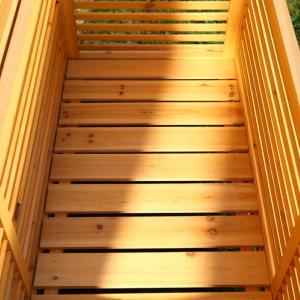 COFFRE DE RANGEMENT en bois massif, 140  cm