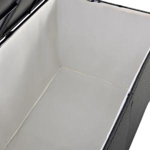 COFFRE géant en résine tressée/alu, 760 litres, noir