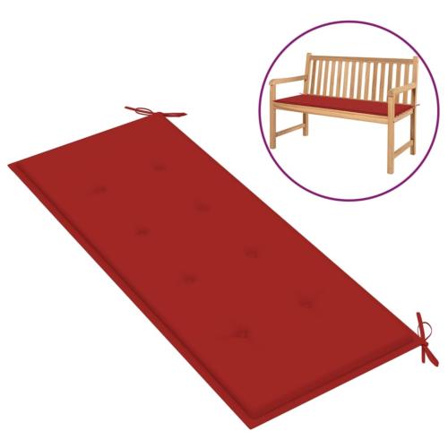 COUSSINS pour banc de jardin 120 cm, rouge