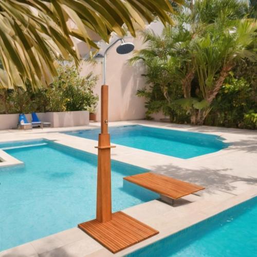 DOUCHE extérieur en bois exotique