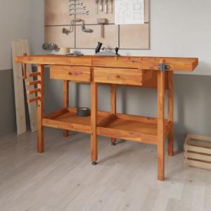 ETABLI menuiserie, en bois, longueur 165 cm.