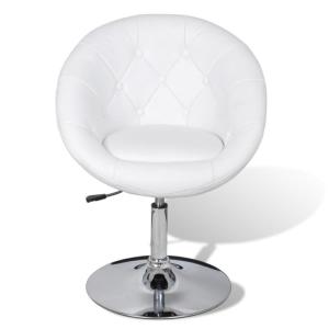 Fauteuil lounge rétro capitonné, blanc ou noir