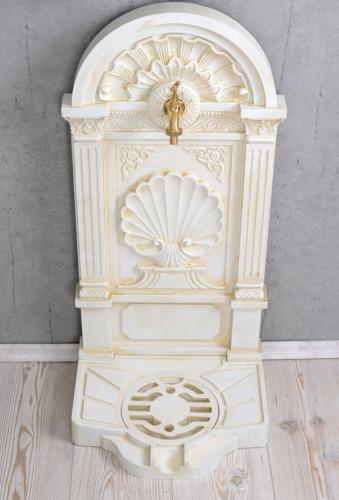 FONTAINE de jardin, fonte d'aluminium, blanc antique