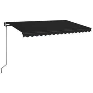 STORE BANNE 4.5 x 3 m, manuel, éclairage LED, toile anthracite