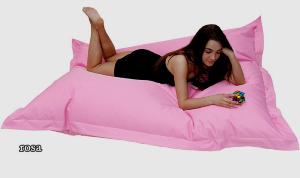 POUF GEANT 200x145 cm, rose, avec remplissage