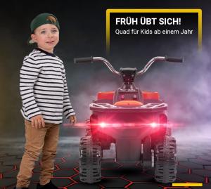QUAD ELECTRIQUE ENFANT, 20 Watts, rouge et noir